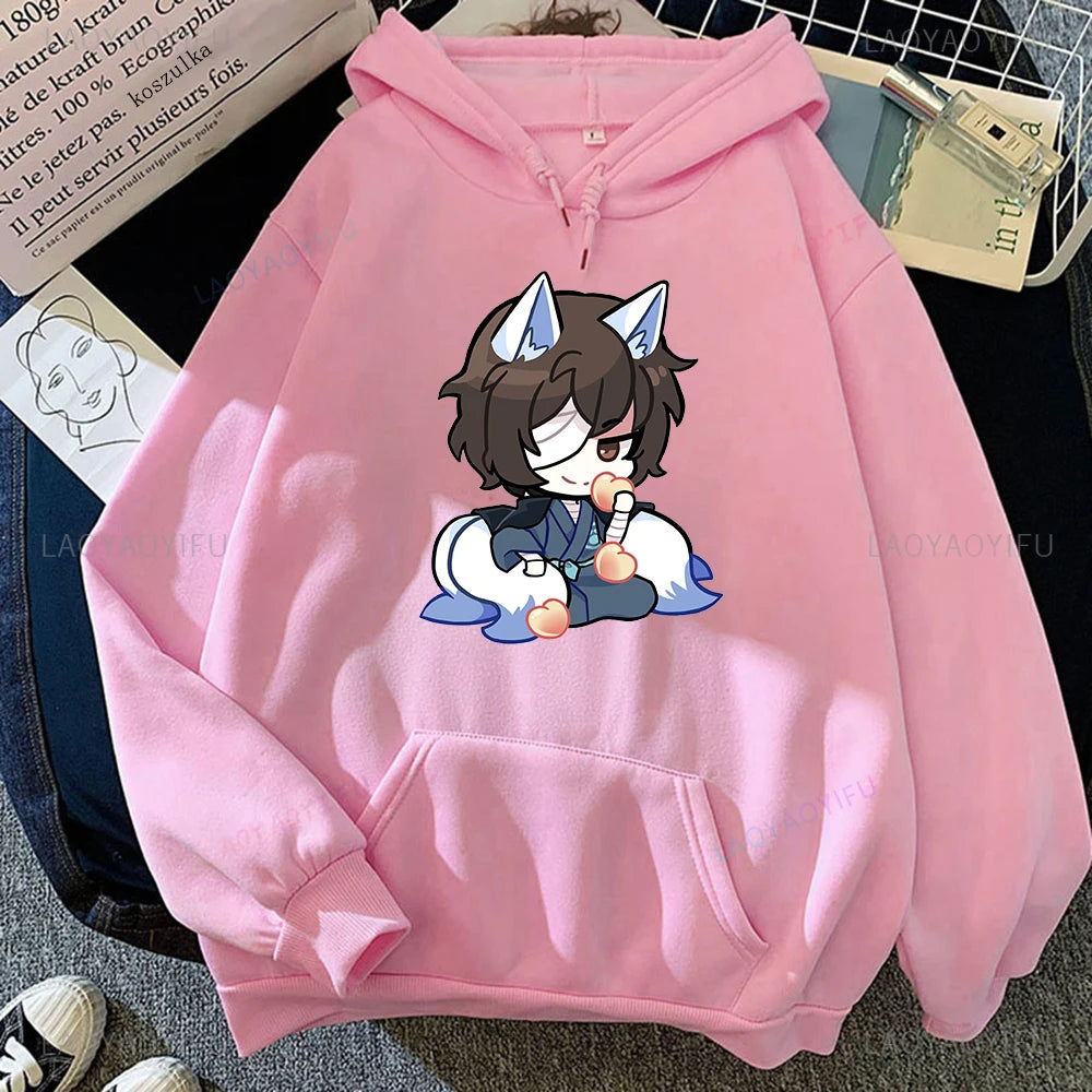 Bungo Stray Dogs: Osamu DAZAI Hoodie Anime Print Manga Kawaii Graphics Hooiharajuku