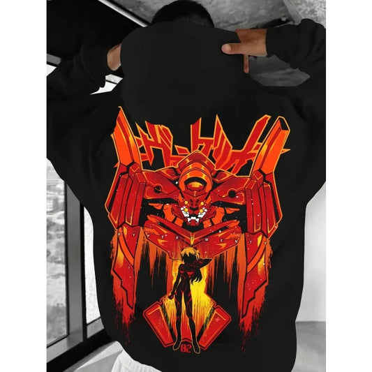 Evangelion: Eva Printed Hoodie Sweatshirt Men's and Women's Hoodie Men's Tops Sports Hoodie Harajuku Y2K Hoodie
