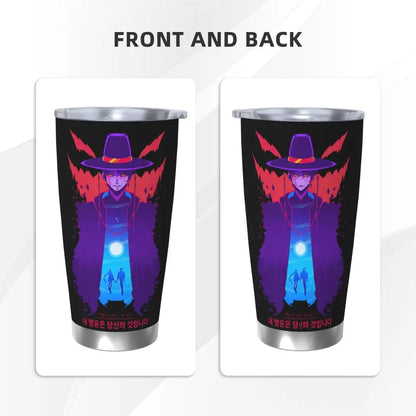 KPop Demon Hunters - Derpy  Insulated Tumbler with Lid Vacuum Thermal Mug Outdoor Travel Car Bottle Cup, 20oz