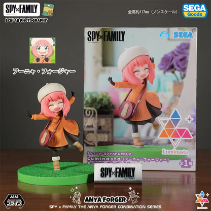 Spy x Family: Official SEGA Toy PM Series CODE White Movie Winter Outfit Statue Model Anya Yor Loid Forger Figure Anime Collectible