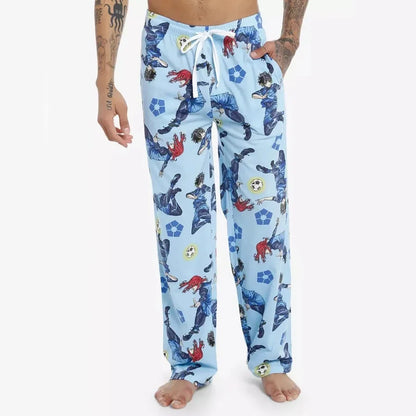 Bandai Blue Lock Anime Characters Allover Print Adult Kids Lounge Sleep Pants Summer Quick-dry Comfy Lightweight Wide-leg Pants