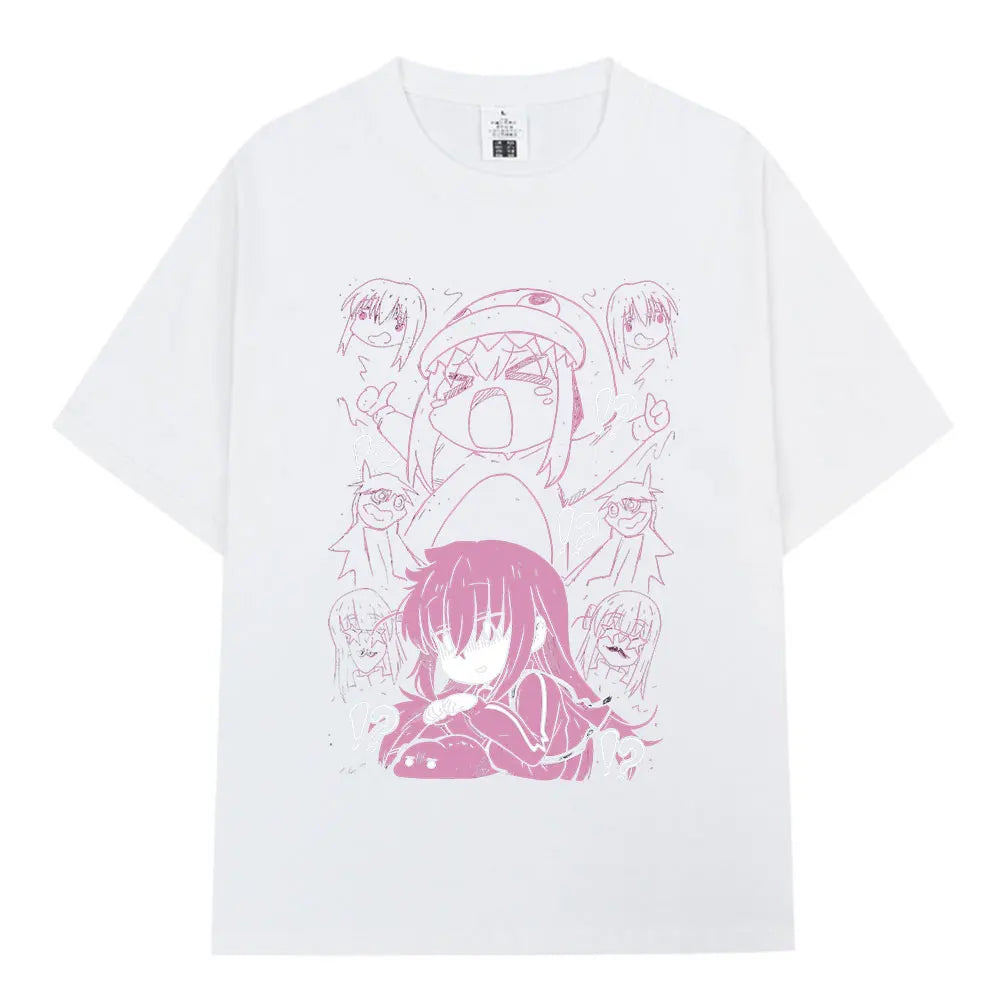 Bocchi The Rock: T-shirt Anime Gotoh Hitori Graphic T-shirts Men Women Summer Oversized Cotton T Shirts Streetwear