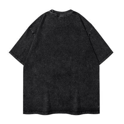 Frieren: The Slayer Heavy Metal Washed T Shirts Streetwear Hip Hop Retro T-Shirts  Tees for Men Women 100% Cotton Street Graphic