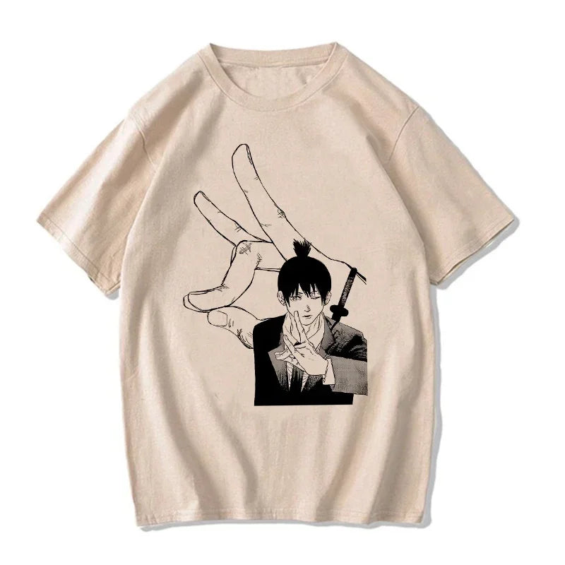 Chainsaw Man:  T Shirt Cartoon Pochita T-shirt Makima Harajuku Graphic Tees Clothing Tops Tshirt Manga