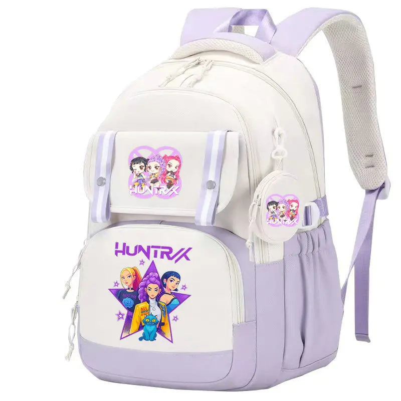 KPop Demon Hunters: Backpack Print Capacity Lightweight Daypack Schoolbag Girl Casual Travel Commute Bag