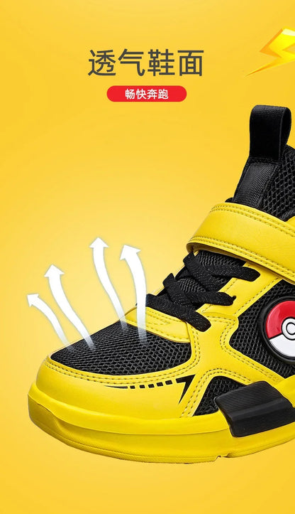 Pokemon: Pikachu  Children Cartoon Sports Shoes Fashion Anime Boy Girl Sneakers Student Casual Running Shoe Breathable Lightweight