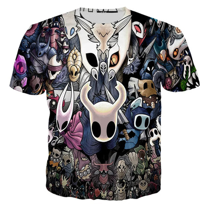 Hollow Knight: 3D Print T-Shirts Men Women Casual Streetwear Oversized Short Sleeve T Shirt Harajuku Male Tees Tops Clothing