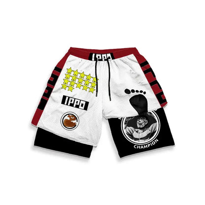 Hajime No Ippo: Custom Gym Compression Shorts Running Workout GYM Summer Shorts