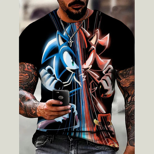 Sonics The Hedgehog-s 3D Print T-Shirt Top Shirts