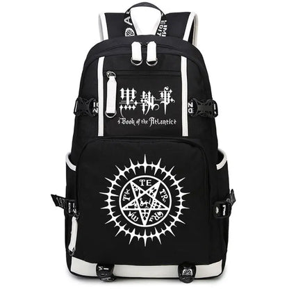 Black Butler: USB Backpack Book Bag Casual Travel Computer Men Women Girl Boys Cosplay Bag Schoolbag Laptop Bags