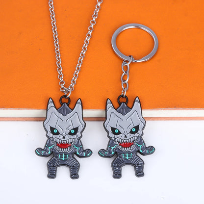 Kaiju No. 8:  Cute Little Monster Keychain Necklace Fashion  Metal Necklaces Choker For Women Men Jewelry Gift