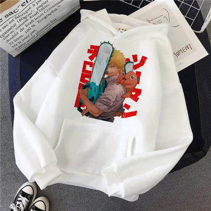 Chainsaw Man: Plus Size Sweatshirt Harajuku  Long Sleeve Pullover Casual Streetwear Clothes Tops