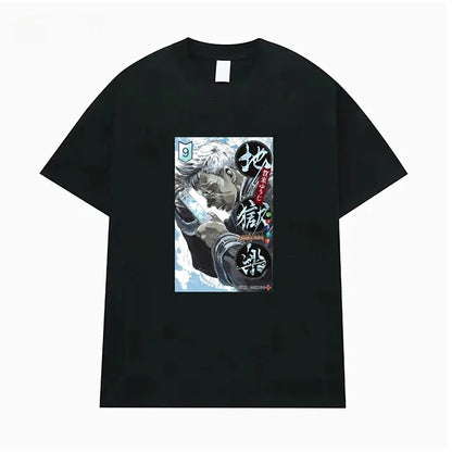 Hell's Paradise: Jigokuraku Short Sleeve T-Shirt Anime Cartoon Print Breathable Cotton Youth Fashion Summer Wear