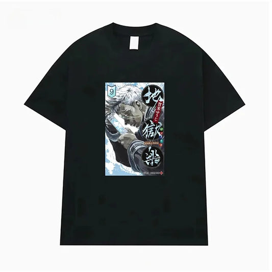 Hell's Paradise: Jigokuraku Short Sleeve T-Shirt Anime Cartoon Print Breathable Cotton Youth Fashion Summer Wear