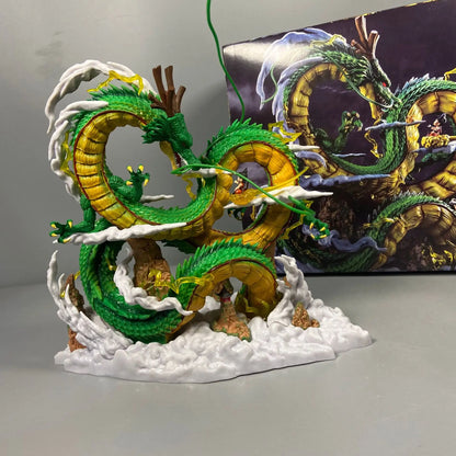 Dragon Ball: 24cm  Anime Figure Shenron Figure Goku And Shenron Figurine Model Pvc Statue Doll Collection Room Toy Gifts