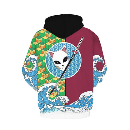 Demon Slaye:r Kimetsu No Yaiba 3D Hoodie Sweatshirts Demon Slayer Agatsuma Zenitsu Tomioka Giyuu Cosplay Men Coat Outfit