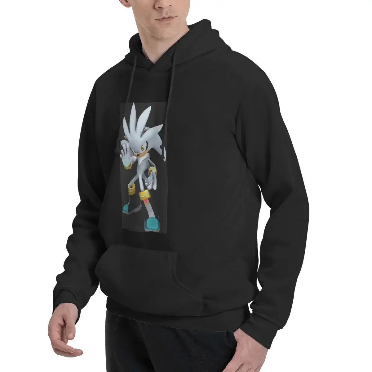 Sonic the Hedgehog: Silver The Hedgehog Sonic The Hedgehog  Hoodies Men's Women Pullover Sweatshirt Harajuku Long Sleeve Streetwear Autumn Winter