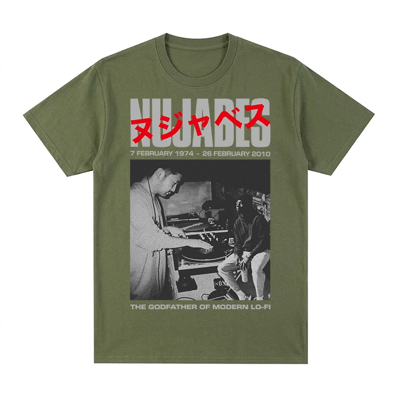 Samurai Champloo: Nujabes Vintage T-shirt the godfather of modern lo-fi music Japanese art Hip Hop Cotton Men T shirt New TEE TSHIRT Womens tops