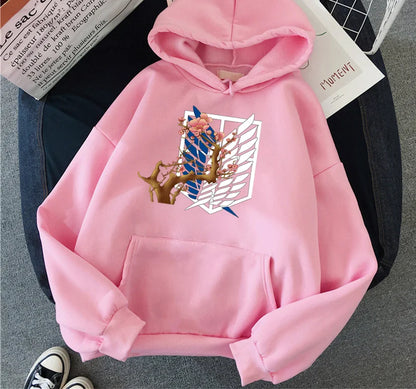 Attack On Titan: Hoodie Levi Graphic Hooded Clothes Autumn Warm Sweatshirt Harajuku Streetwear Tops