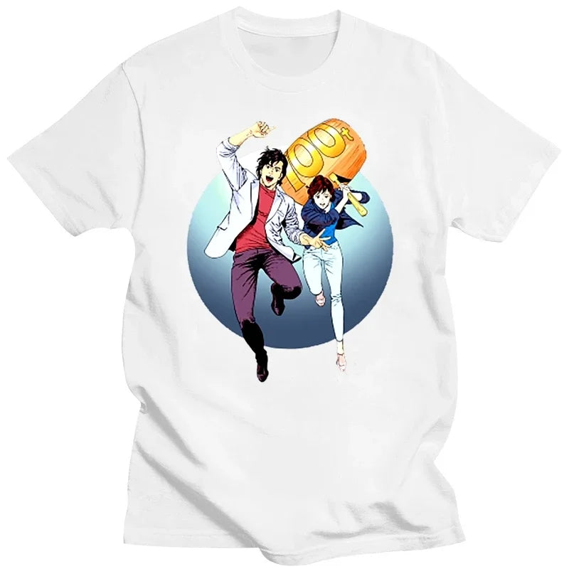 City Hunter: Funny Novelty Casual T-shirt Pop Style Skate Unisex Men men Top Tee Ryo Saeba Is A Lascivious  T Shirt