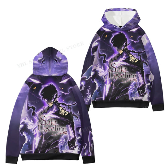 Solo Leveling: Hooded Sweatshirt Hoodie For Mens  3d Print Halloween Casual Sweatshirt Streetwear Hip Hop Pullover