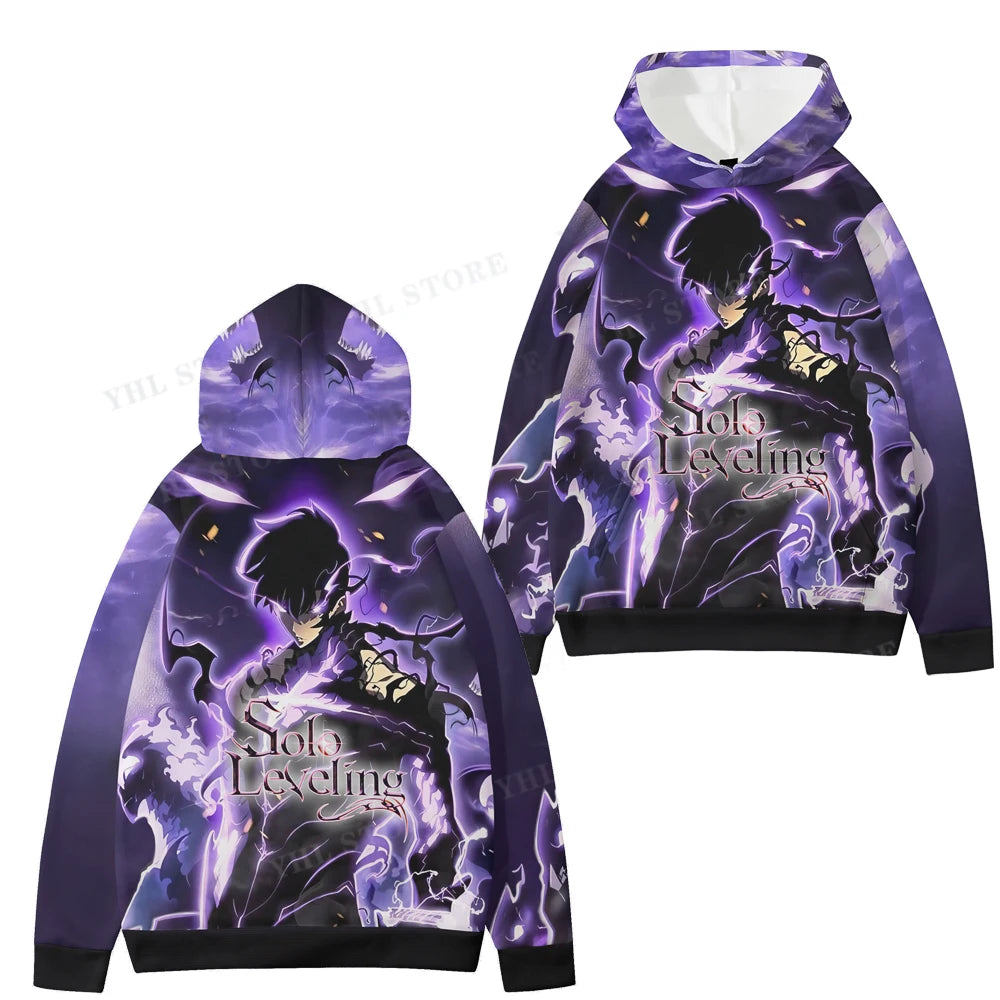 Solo Leveling: Hooded Sweatshirt Hoodie For Mens  3d Print Halloween Casual Sweatshirt Streetwear Hip Hop Pullover
