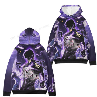 Solo Leveling: Hooded Sweatshirt Hoodie For Mens  3d Print Halloween Casual Sweatshirt Streetwear Hip Hop Pullover