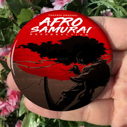 Afro Samurai: Brooches Cute Cartoon  Badge Jacket Jeans Lapel Pin Gift Accessorie