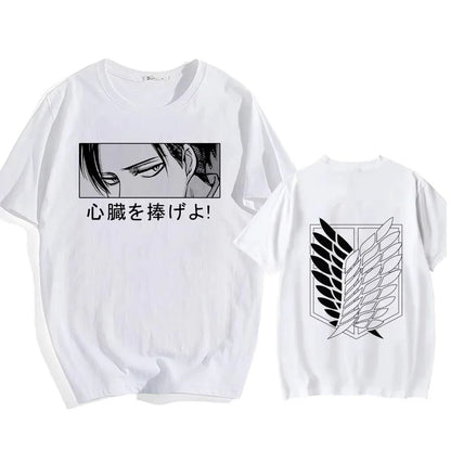 Attack on Titan: Streetwear Men's T Shirt Eren Yeager Shingeki No Kyojin  Anime Summer Cotton Women Tops Tees Casual High Quality
