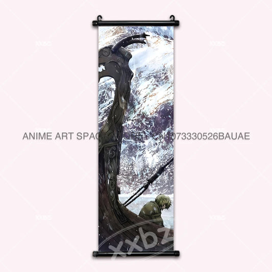 Vinland Saga: Hanging Painting Thorfinn Karlsefni Anime Decorative Poster Leif Ericson Room Decor Scroll Picture Cartoon Wall Art