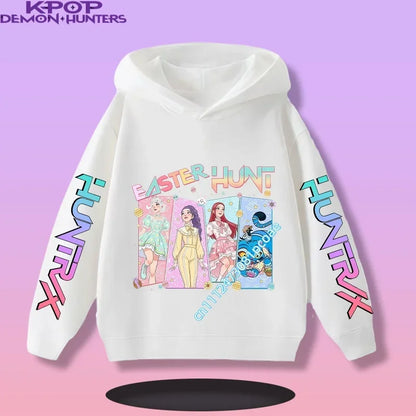 KPop Demon Hunters: Saja Boys Hoodie Boys Girls Long Sleeve Casual Sweatshirt Harajuku Pullover Fans Gift Kids Clothes