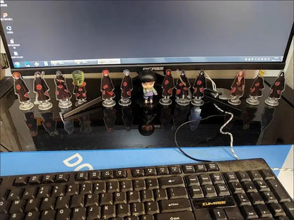 Naruto: 8CM 12pcs  Figure Akatsuki Acrylic Stand Mini Uchiha Itachi Statue Nagato Action Figure Deidara Doll Desk Ornaments Toys