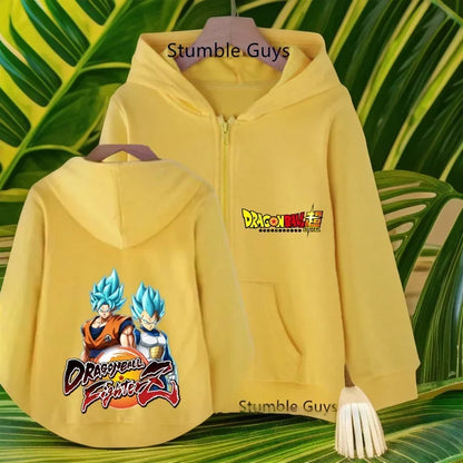 Dragon Ball Z: (KIDS) Zipper Hoodie Clothes Goku Spring Autumn Sweatshirt Children's Tops