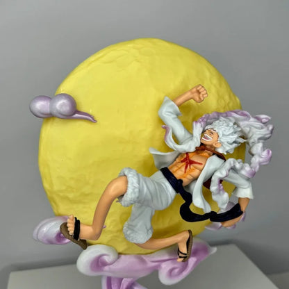 One Piece: Anime Figures Nika Sun God 5 Gear Luffy Flying To The Moon Model GK Statue Glowing Trendy Collectible Ornament Gifts