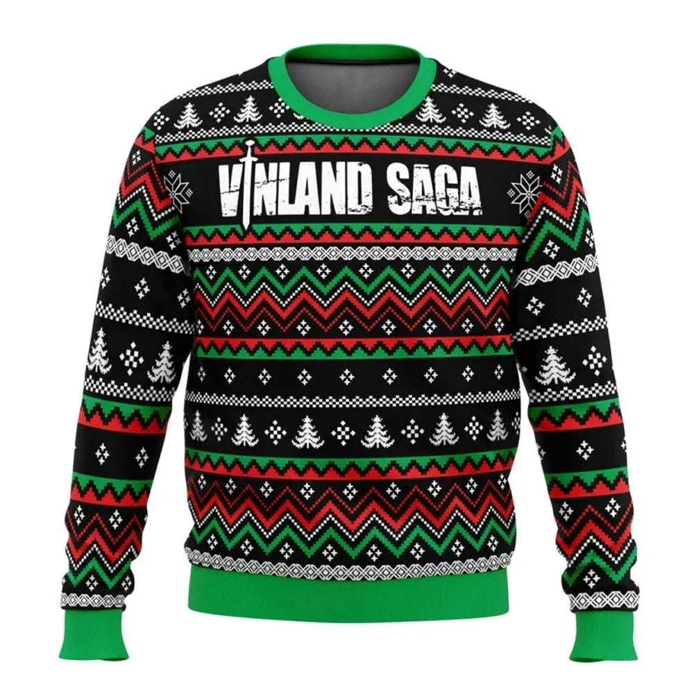 Vinland Saga: Ugly Christmas sweater gift Fashionable men and women pullover Cartoon anime couple Sweatshirt