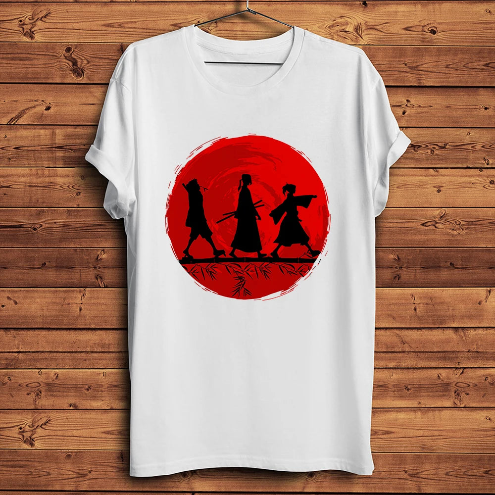 Samurai Champloo: Fuu Jin Mugen funny anime tshirt men white short sleeve casual homme t shirt unisex streetwear tee