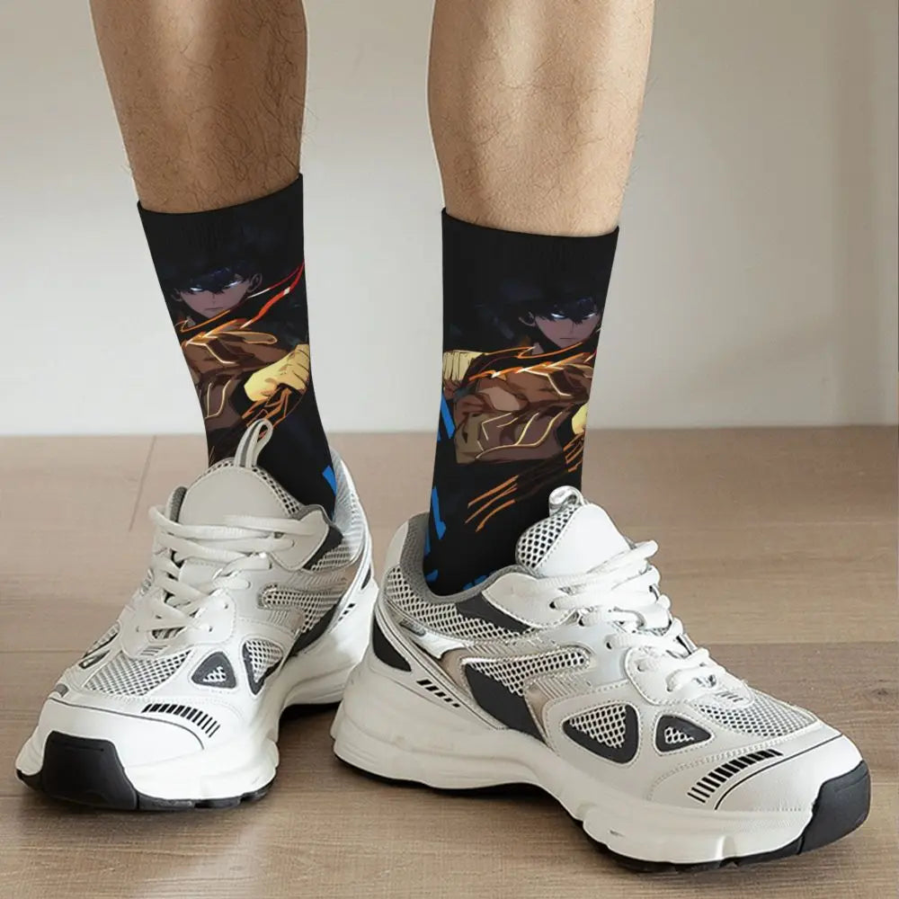 Solo Leveling: Sung jinwoo Shadow Monarch Socks,Leisure Beautiful printing Suitable for all seasons Dressing Gifts