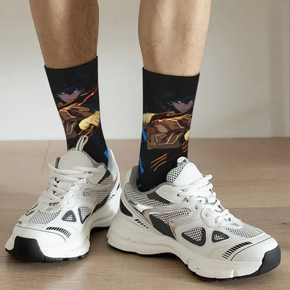 Solo Leveling: Sung jinwoo Shadow Monarch Socks,Leisure Beautiful printing Suitable for all seasons Dressing Gifts