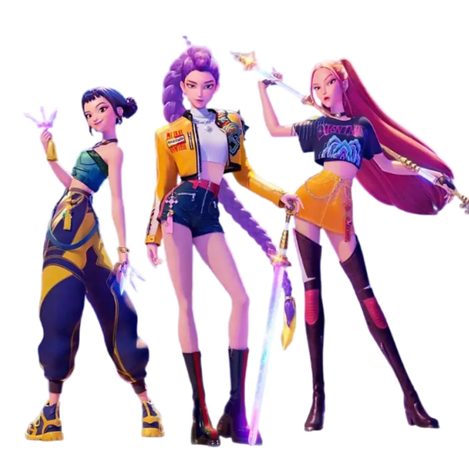 5pcs Anime Kpop Demon Hunters Derpys Tiger Ranimeumi Mira Zoey Sussy PVC Action Figure Toys  Anime Figurine Doll For Fans Gift