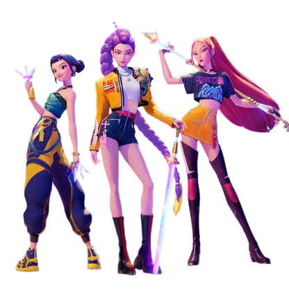 5pcs Anime Kpop Demon Hunters Derpys Tiger Ranimeumi Mira Zoey Sussy PVC Action Figure Toys  Anime Figurine Doll For Fans Gift