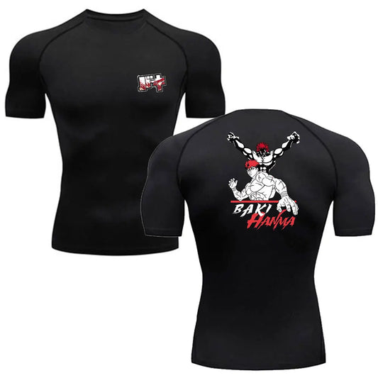 Baki: Men's Tshirt Fitness Sport Running Tight Gym i TShirts Athletic Quick Dry Summer Tops Tee