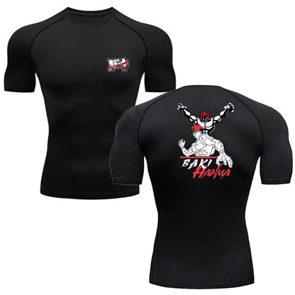 Baki: Men's Tshirt Fitness Sport Running Tight Gym i TShirts Athletic Quick Dry Summer Tops Tee