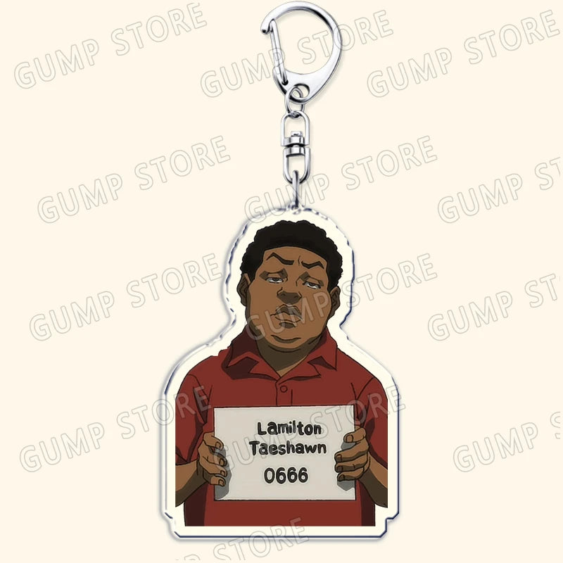 The Boondocks: Keychains for Accessories Bag Huey Riley Scarface Freeman Keyrings Jewelry Fans Gifts