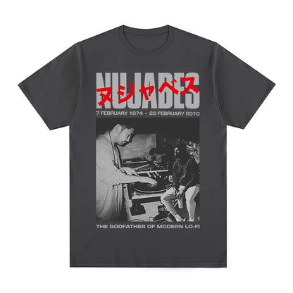 Samurai Champloo: Nujabes Vintage T-shirt the godfather of modern lo-fi music Japanese art Hip Hop Cotton Men T shirt New TEE TSHIRT Womens tops