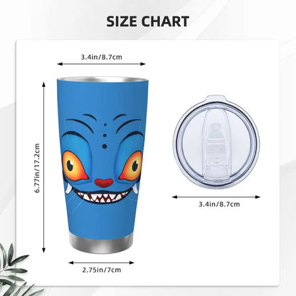 KPop Demon Hunters - Derpy  Insulated Tumbler with Lid Vacuum Thermal Mug Outdoor Travel Car Bottle Cup, 20oz