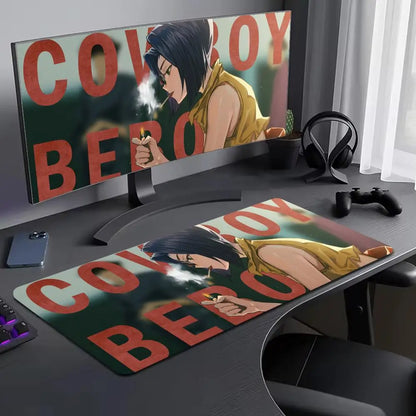 Cowboy Bebop: Mouse Pad Large Computer Mouse Pad Office Accessories XXL Pc Gamer Non-slip Deskmat Mousepad Keyboard Rubber Game