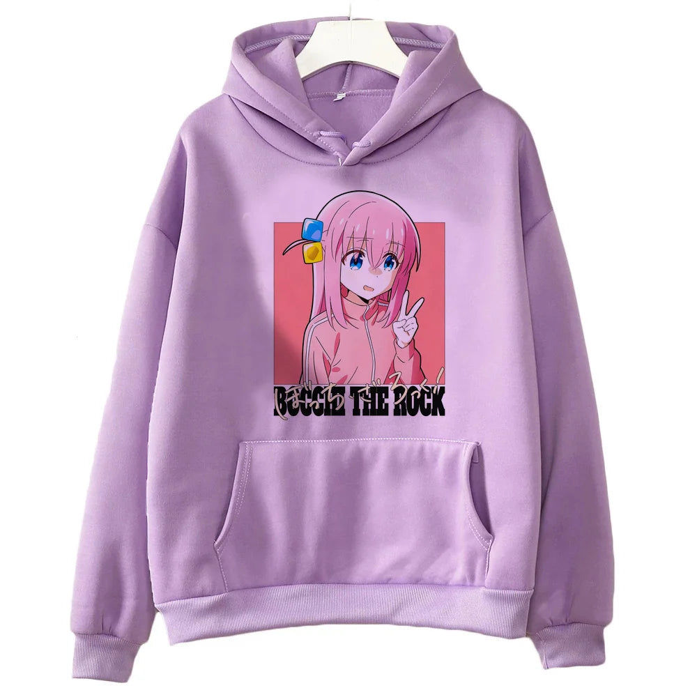 Bocchi the Rock:hoodies fashion tops cartoon 2026 cute harajuku Female Sport Coat
