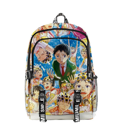 Yowamushi Pedal: Students Boys Girls Schoolbag Harajuku Rucksack 3D Casual Zip Backpack Backpack Streetwear