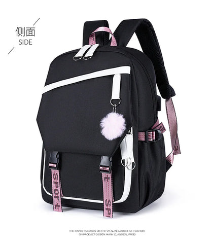 KPop Demon Hunters Fashion Backpack for Boys Girls Anime Cartoon Schoolbag Students Large Capacity Book Stationery Storage Bag