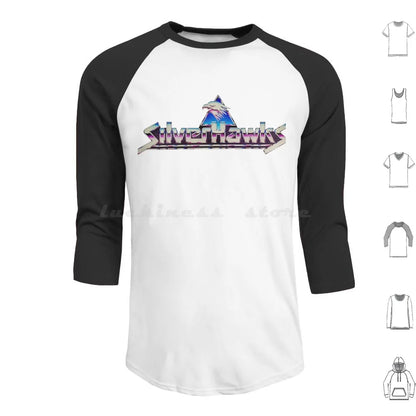 Silverhawks: Logo Hoodies Long Sleeve Thundercats 80s Retro He Man Cartoon Thundercat Vintage Cartoons Silverhawks
